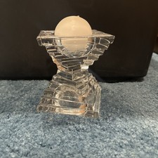 Vintage Waterford Metropolitan Pillar Candle Holder Square 3 1/2