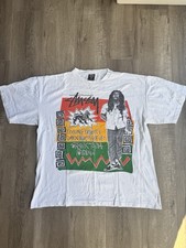 Vintage Stussy 80s 90s Bob Marley Made In Australia T-Shirt INCREDIBLY RARE picture