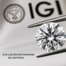 IGI Certified 2.00 Ct Round Cut D Color Loose Lab-Grown CVD Diamond VVS1 Clarity picture