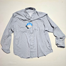 Columbia PFG Tamiami II Men's Size XL Gray Button-Up UV Fishing Shirt FM7253 picture