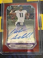 2026 Bowman Football Adam Schobel Red HTA AUTO /5 TCU picture
