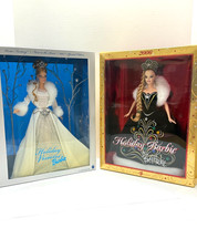 2006 Holiday Barbie Doll by Bob Mackie & 2004 Holiday Visions Winter Fantasy picture
