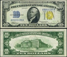 FR. 2309 $10 1934-A North Africa Note A-A Block XF picture