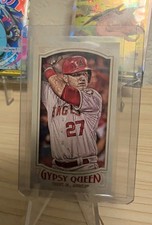 2016 Topps Gypsy Queen - SP Image Variation Mike Trout #133 Mini White Jersey picture