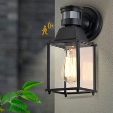 Porch Lights Outdoor Motion Sensor Outdoor Wall Light Fixtures Black 1-Light picture