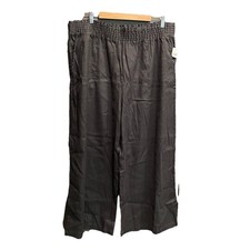 Maeve Anthropologie Black Wide Leg Pull On Women's Pants Size XL picture