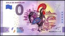 PORTUGAL 0 EURO SOUVENIR – GALO DE BARCELOS 2020-1 – EMBROIDERED ROOSTER picture