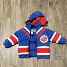 80-90s Vintage kids Hockey Power play Hooded Jacket Sz 3T Climate Control RARE picture