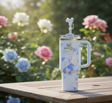 STANLEY 40 OZ FLORAL BLUE LOVESHACKFANCY picture