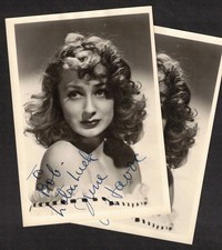 June Havoc American Actress Lot of (2) Original Signed Autograph 5x7 Photos picture