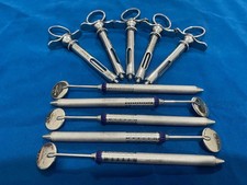 Lot of 10 Pcs Hu Friedy Dental instruments 5 syringes 5 mouth mirrors picture