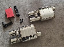 2.5inch 3inch Single Exhaust Muffler Single Inlet Dual Outlet Valve picture