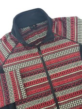 Kerrits Women’s Riding Equestrian Jacket Full Zip Red Patterned XL picture