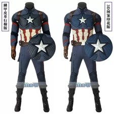 Captain America 3 Men Cosplay Custome Set Jumpsuits Mask Shoes Glove Belt Lot picture