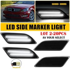2-20X Front Side Marker White LED Lights Lamp For 12-14 Benz W204 C250 C300 C350 picture