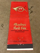 Vintage Machus Red Fox - Matchcover, Matchbook picture