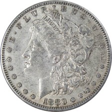1880 O Morgan Silver Dollar VF Very Fine $1 Coin Collectible picture