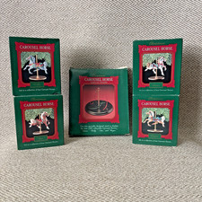 1989 Hallmark Carousel Horses & Display Stand Complete Set picture