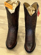 Stetson Carlisle Western Cowboy Boots Black Cherry Men's 10D New w Box picture