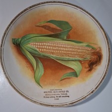 Antique 1925 R. K. Beck Corn Plate Wolters Mercantile Co Schulenburg Texas TST  picture