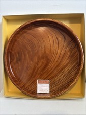 Japanese Zelkova Wood Round Lacquered Tray Bowl BNIB picture