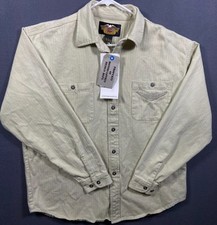 NOS Deadstock Salesman Sample Vintage Harley Davidson Herringbone Button LS L  picture