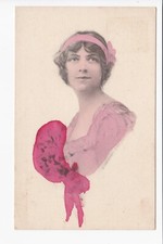Beautiful Woman Artist Signed Schlesinger Brothers Divided Back Postcard picture
