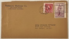 ERROR 1936 LONG BEACH CALIFORNIA COVER WITH FREAK ELONGATED OVAL CANCEL picture