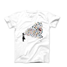 Banksy Butterfly Girl Street Art T-shirt picture