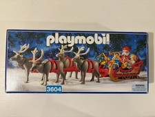 Vintage Playmobil 3604 Santa’s Magic Sleigh Christmas Set Santa Reindeer-NEW picture