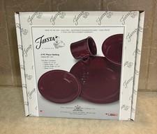 Fiesta Claret 4 Piece Place Setting~Fiestaware~New~HTF picture