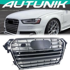 S4 Style Chrome Front Bumper Grill Radiator for 2013-2015 2016 Audi A4 S4 B8.5 picture