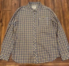 Craghoppers SolarShield Shirt Mens Large Blue Yellow Check Long Sleeve Outdoor picture