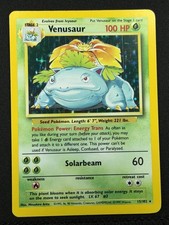 1999 POKEMON BASE SET UNLIMITED #15/102 VENUSAUR RARE HOLO picture