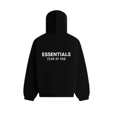 New Fear of God Essentials Black Hoodie Size Medium  (FW24) picture
