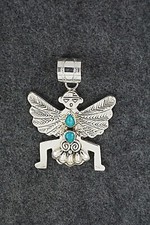 Turquoise & Sterling Silver Pendant - Alonzo Mariano picture