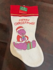 Vintage Barney Christmas Stocking picture