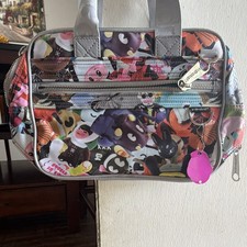 Kidrobot Multicolor Graphic Print Satchel Top Handle Bag Zip Inner Pockets picture