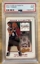 Fleer 2001-02 Authentix Rookie Authentix Tony Parker /1250 #112 PSA 9 picture