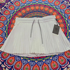 G/FORE Women’s Pleated Stretch Golf Skort White Size M Drawstring Waist picture