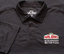 Papa Johns Employee Polo Shirt Mens Sz Medium Uniform Work Wear picture