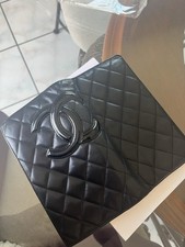 CHANEL Cambon Ligne Long Quilted Leather Wallet Black picture