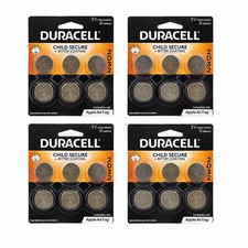4x Lot Duracell Genuine CR2032 2032 3V Lithium Coin Cell Batteries- 24 Batteries picture