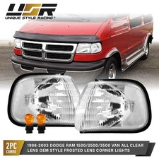 CLEAR Lens Front Corner Light For 98-03 Dodge Ram Full Size Van 1500 2500 3500 picture