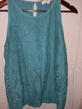 LOFT Brand Georgeous Turquoise Size Medium Summer Tank Top picture