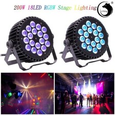2PCS UKING 200W DMX RGBW 18 LED Par Stage Lights DJ Party Disco Show Lighting picture