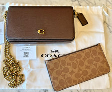 Coach Mila Crossbody Leather Maple Brass Hardware Removable Pouch NWT CAO01 picture