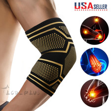Copper Elbow Brace Compression Support Sleeve Arthritis Tendonitis Joint Pain US picture