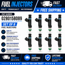 8x OEM Bosch Fuel Injectors for 2006-2011 Ford Crown Victoria 4.6L V8 0280158089 picture