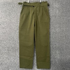 Okonkwo Mfg Men’S Green Adjustable Fatigue Military Pants Size 30X29 Cotton picture